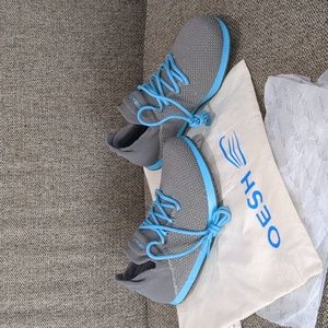 Oesh warrior storm cloud gray blue sneakers